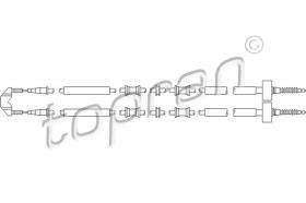 TOPRAN 205508 - CABLE BOWDEN, FRENO DE ESTACIONAMIENTO