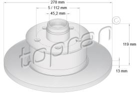 TOPRAN 103263 - DISCO DE FRENO