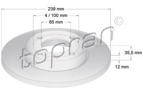 TOPRAN 103406 - DISCO DE FRENO