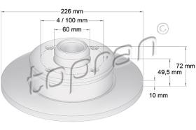 TOPRAN 103526 - DISCO DE FRENO