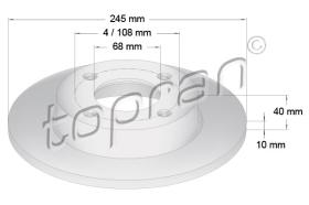 TOPRAN 107089 - DISCO DE FRENO