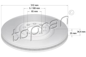 TOPRAN 109524 - DISCO DE FRENO