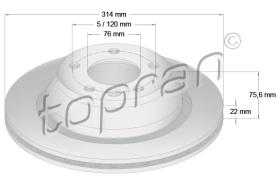 TOPRAN 110430 - DISCO DE FRENO