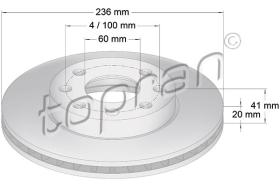 TOPRAN 200942 - DISCO DE FRENO