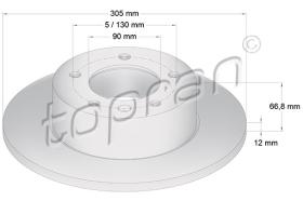 TOPRAN 207071 - DISCO DE FRENO