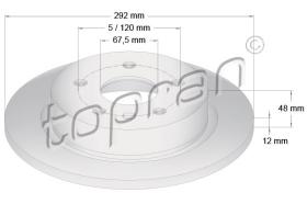 TOPRAN 207653 - DISCO DE FRENO