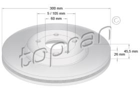TOPRAN 208343 - DISCO DE FRENO
