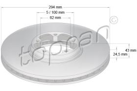 TOPRAN 302087 - DISCO DE FRENO