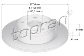 TOPRAN 302249 - DISCO DE FRENO