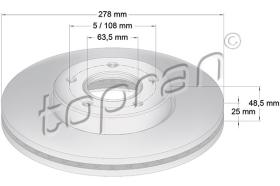 TOPRAN 302335 - DISCO DE FRENO