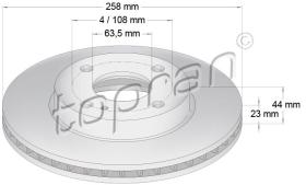 TOPRAN 303974 - DISCO DE FRENO