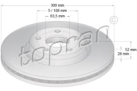 TOPRAN 304437 - DISCO DE FRENO