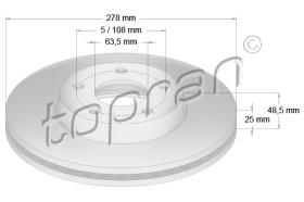 TOPRAN 304728 - DISCO DE FRENO