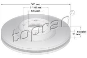 TOPRAN 304854 - DISCO DE FRENO