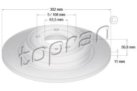 TOPRAN 304857 - DISCO DE FRENO