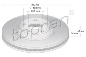 TOPRAN 304952 - DISCO DE FRENO