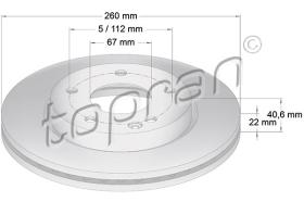 TOPRAN 400849 - DISCO DE FRENO