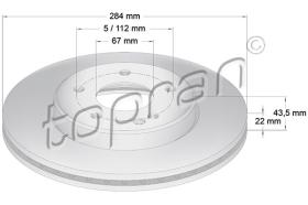 TOPRAN 400853 - DISCO DE FRENO