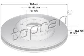 TOPRAN 400854 - DISCO DE FRENO