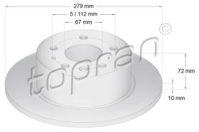 TOPRAN 400859 - DISCO DE FRENO