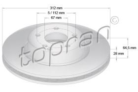 TOPRAN 401053 - DISCO DE FRENO