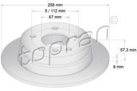 TOPRAN 401386 - DISCO DE FRENO