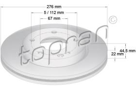 TOPRAN 401401 - DISCO DE FRENO