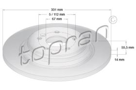 TOPRAN 401402 - DISCO DE FRENO