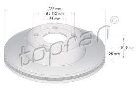 TOPRAN 401709 - DISCO DE FRENO