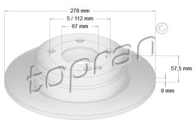 TOPRAN 401905 - DISCO DE FRENO