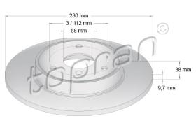 TOPRAN 407933 - DISCO DE FRENO