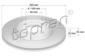 TOPRAN 500559 - DISCO DE FRENO