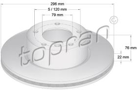 TOPRAN 500570 - DISCO DE FRENO