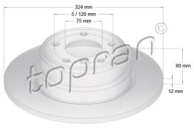 TOPRAN 501192 - DISCO DE FRENO