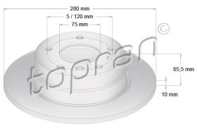 TOPRAN 501223 - DISCO DE FRENO