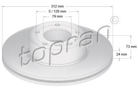 TOPRAN 501712 - DISCO DE FRENO