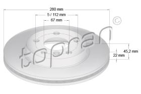 TOPRAN 502566 - DISCO DE FRENO