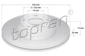 TOPRAN 503015 - DISCO DE FRENO