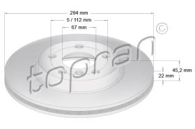 TOPRAN 503019 - DISCO DE FRENO