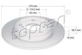 TOPRAN 600592 - DISCO DE FRENO