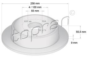 TOPRAN 600604 - DISCO DE FRENO