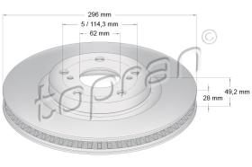 TOPRAN 600614 - DISCO DE FRENO