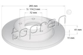 TOPRAN 600770 - DISCO DE FRENO