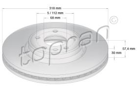 TOPRAN 631152 - DISCO DE FRENO