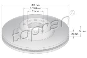 TOPRAN 631155 - DISCO DE FRENO