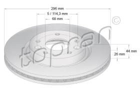 TOPRAN 631159 - DISCO DE FRENO