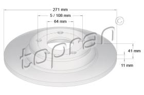 TOPRAN 631171 - DISCO DE FRENO