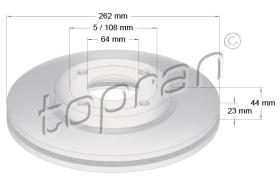 TOPRAN 631172 - DISCO DE FRENO