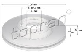 TOPRAN 631173 - DISCO DE FRENO