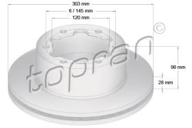 TOPRAN 631174 - DISCO DE FRENO